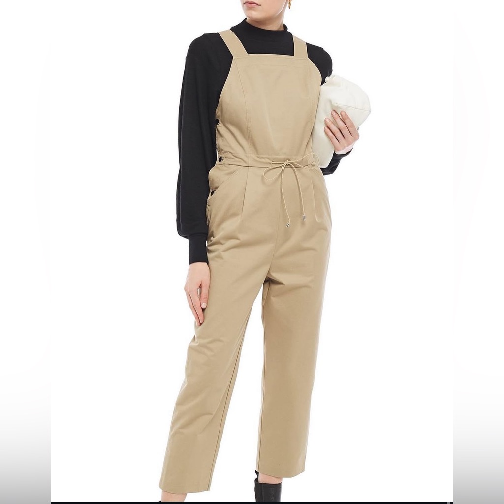 Maje Peplin Cotton Twill Jumpsuit